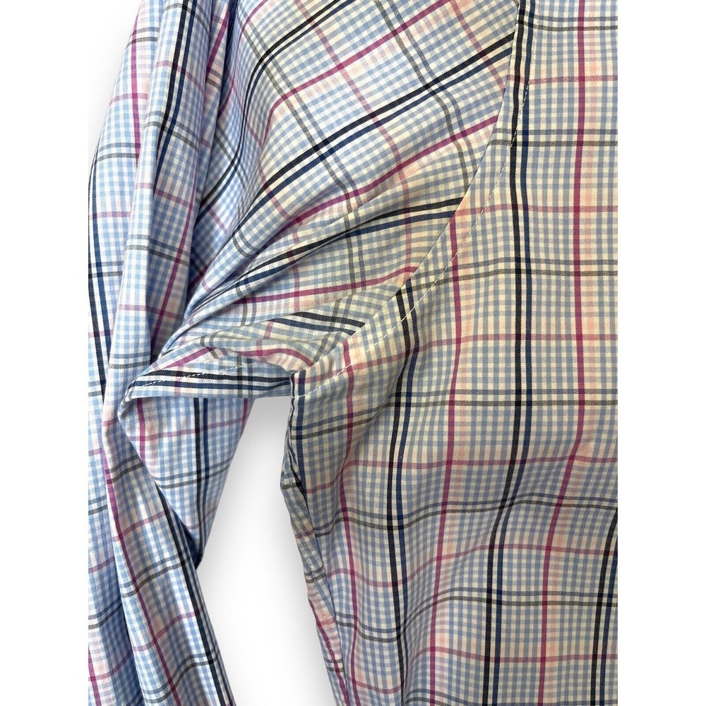 Bonobos Blue Plaid Pattern Men's 17-36 Stretch Slim Fit - Picture 10 of 13